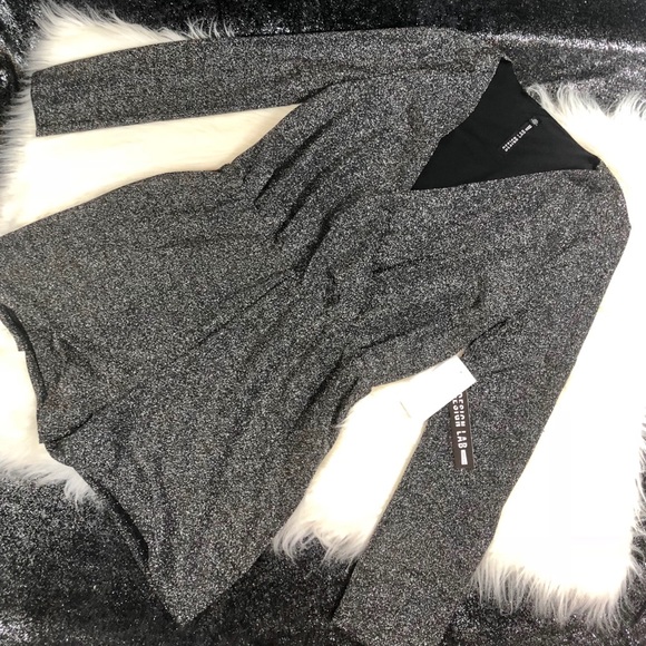 Silver shimmer long sleeve romper - Picture 3 of 7